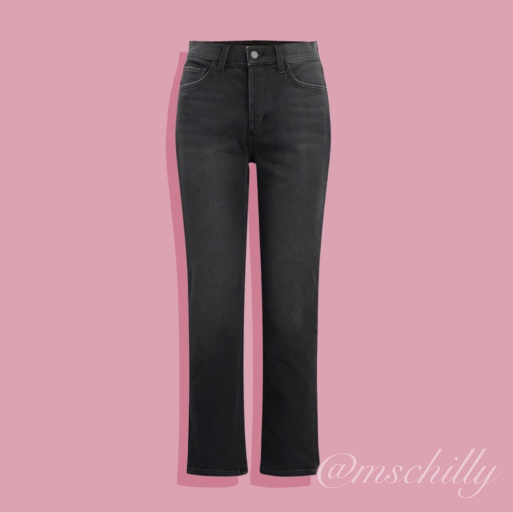Joe's Jeans The Scout boyfriend jeans mid rise slim crop denim black 26